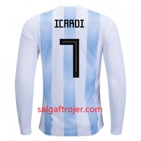 Argentina Fodboldtrøjer Icardi 7 Hjemmebanesæt VM 2018 Langærmet